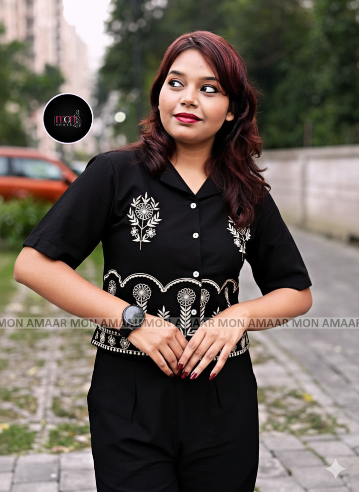 Black Icon - Cotton Coord Set