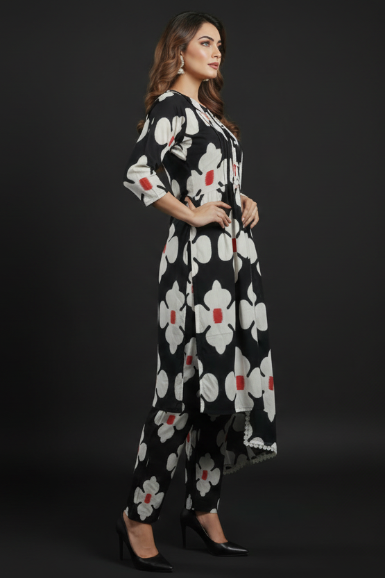 Flawlessly Flow Cotton Kurti Set