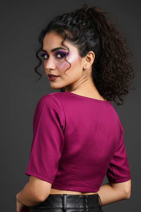 Single And Solid Color Fancy Designer Blouse