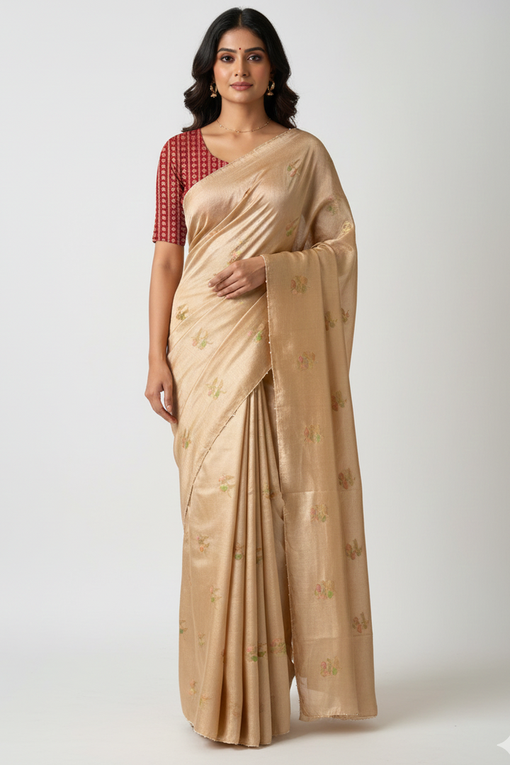 Ananta Aabha Jute Crush Silk Saree