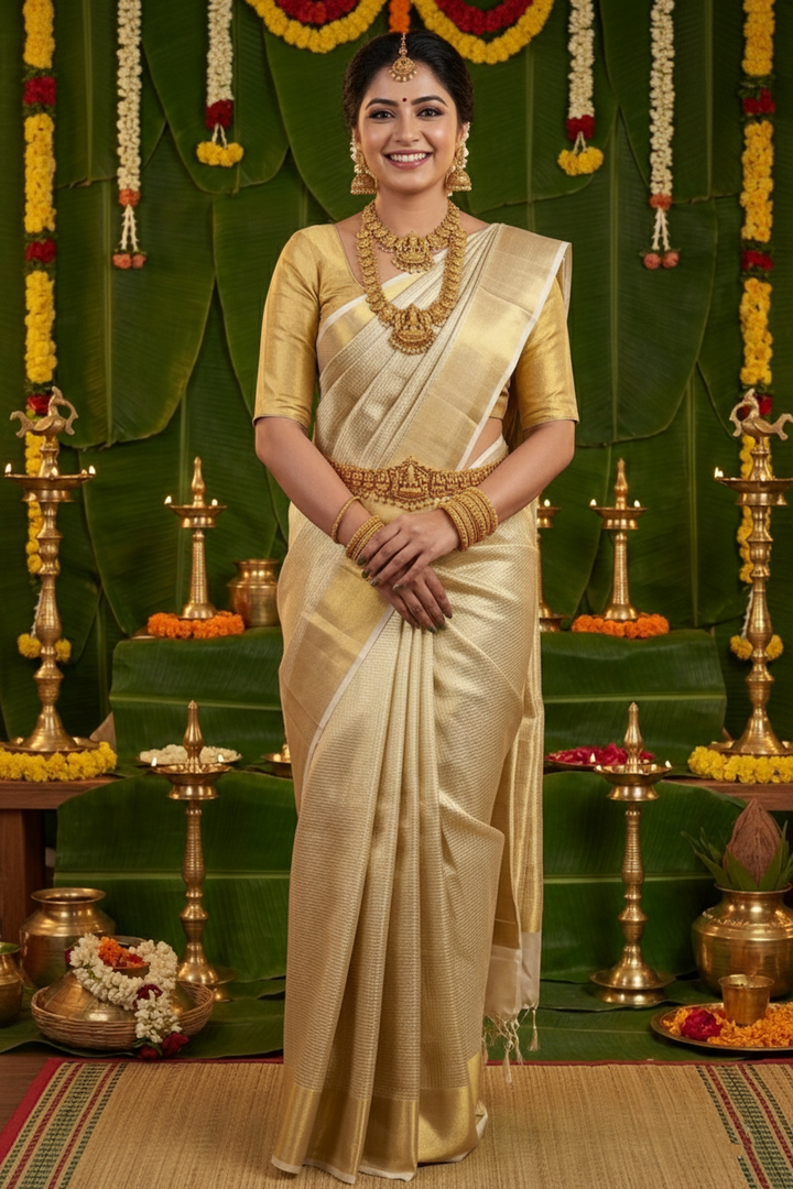 Nayanthara Tissue Silk Saree