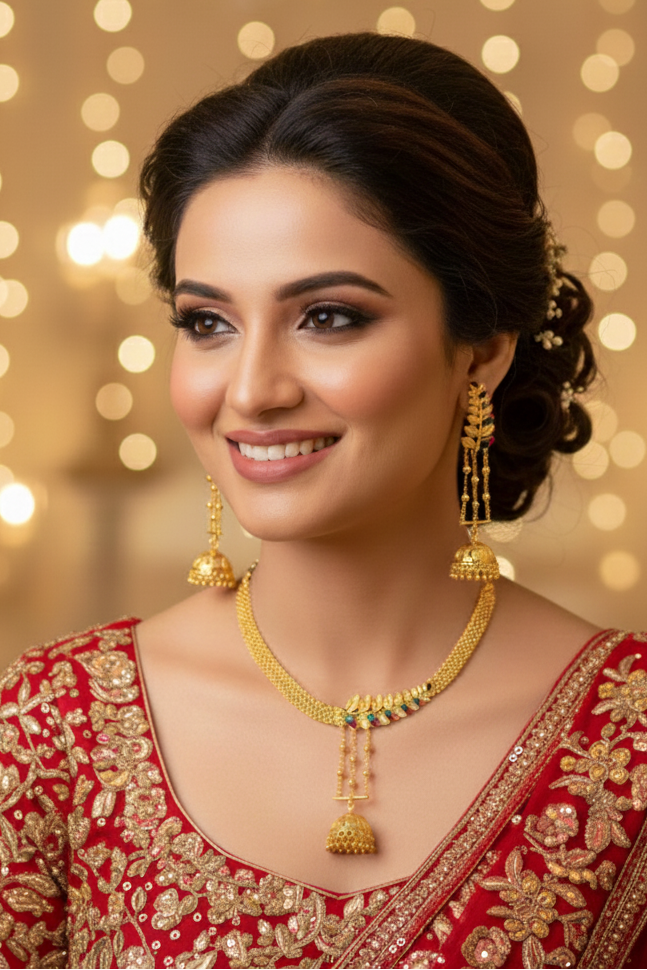 Navratna Jhumki Haar - Necklace Set