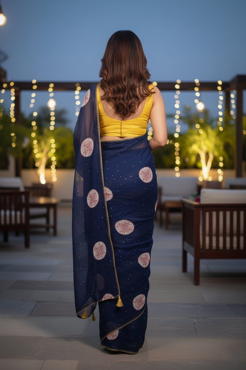 Nishkaal Designer Georgette Saree