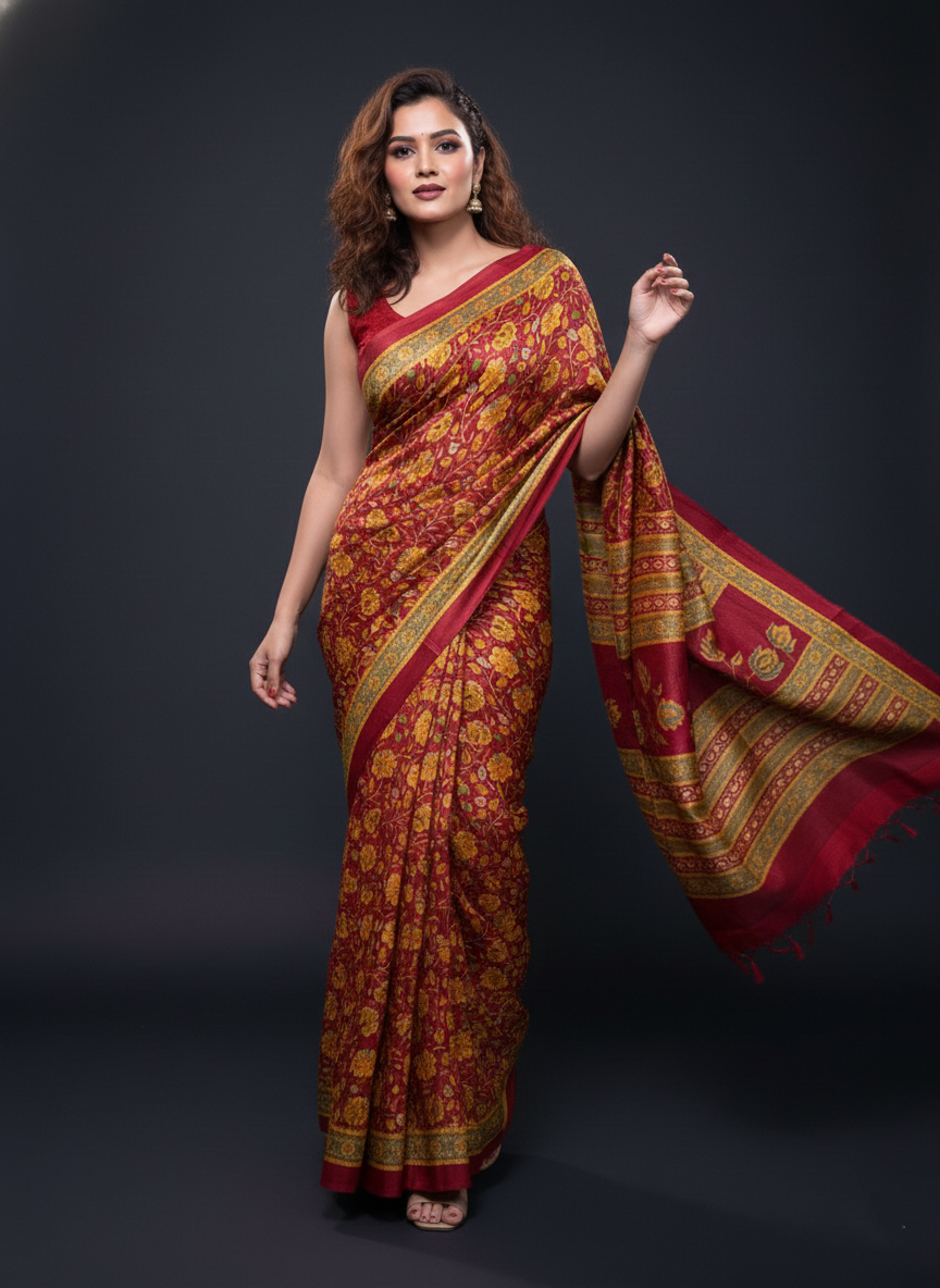 Kashmiri Tradition- Fancy Silk Saree