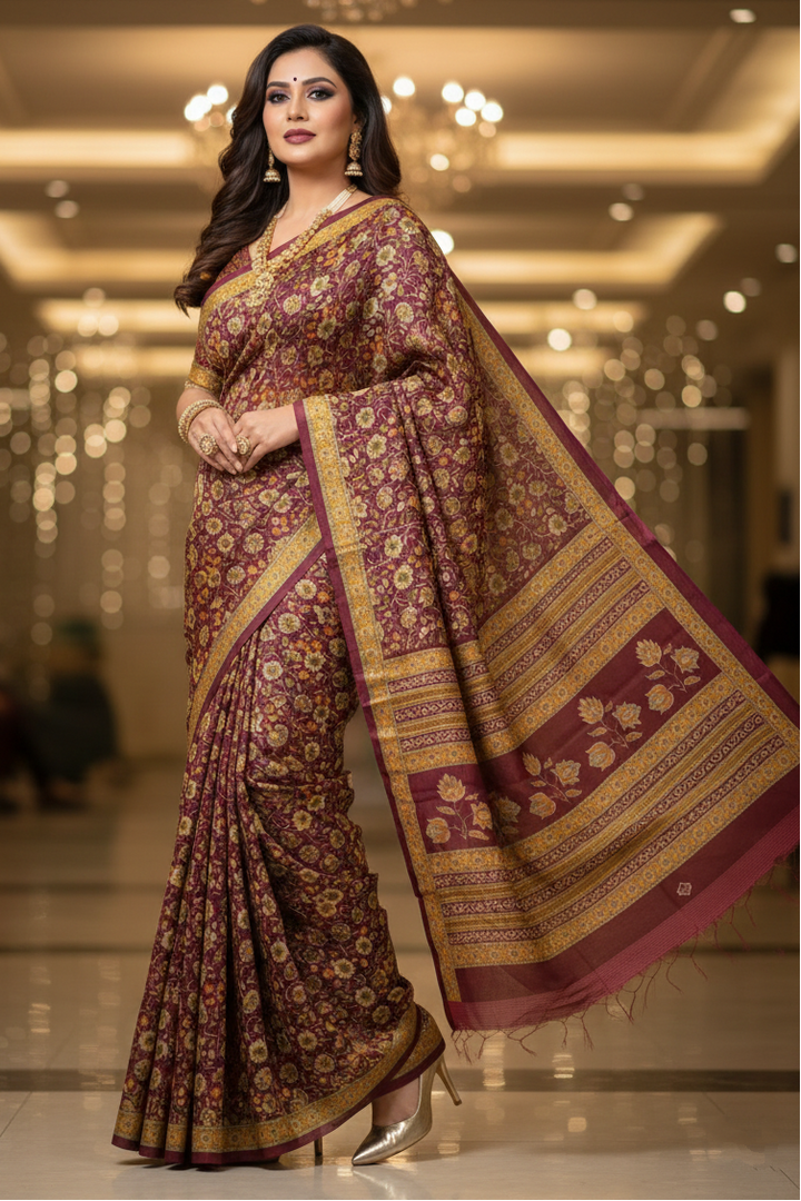 Glowing In Time Fancy Silk  Saree