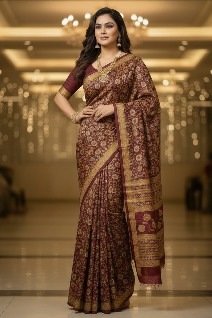 Glowing In Time Fancy Silk  Saree