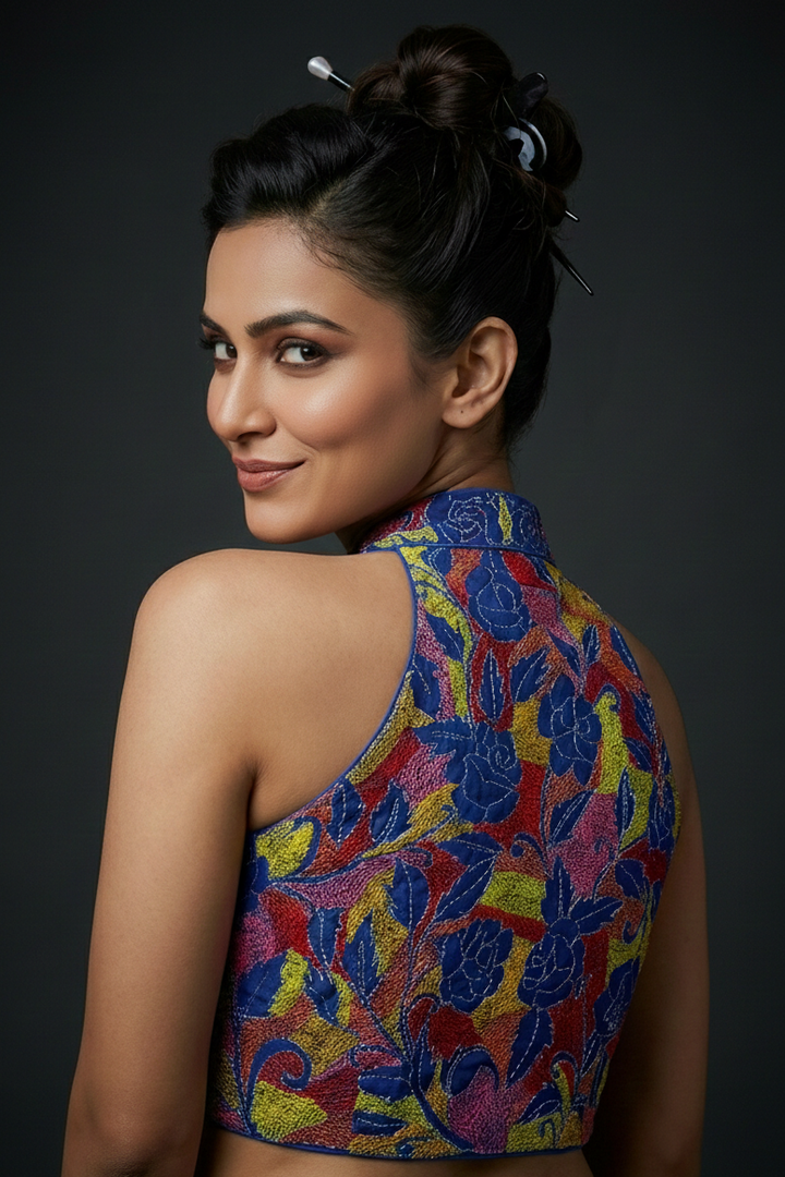 Queen Bee Kantha Stitch Blouse