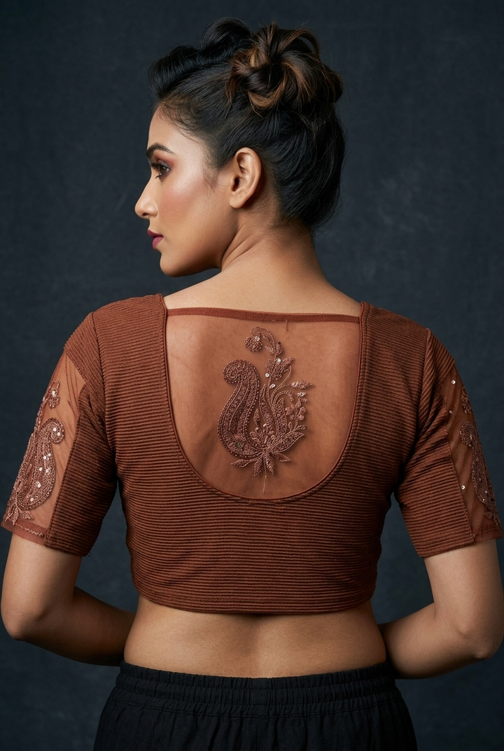 Retro Revival-Stretchable Knitted Blouse