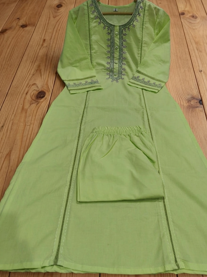 Modern Charm Cotton Kurti Set