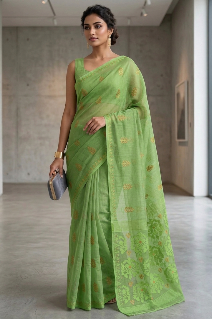 Ful Bagan Dhakai Jamdani Saree