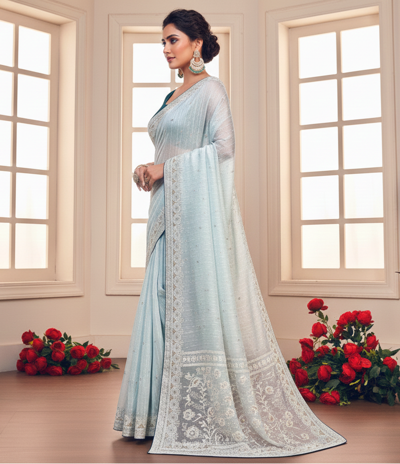 Graceful Delight-Organza Saree