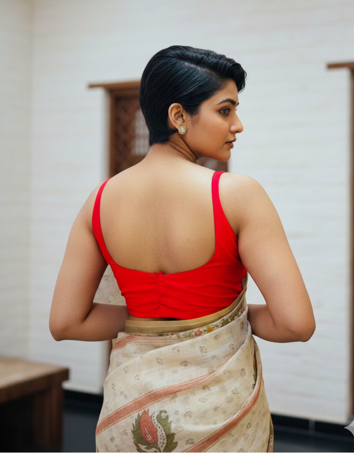 The Bonedi Baddie - Solid Fancy Designer Blouse