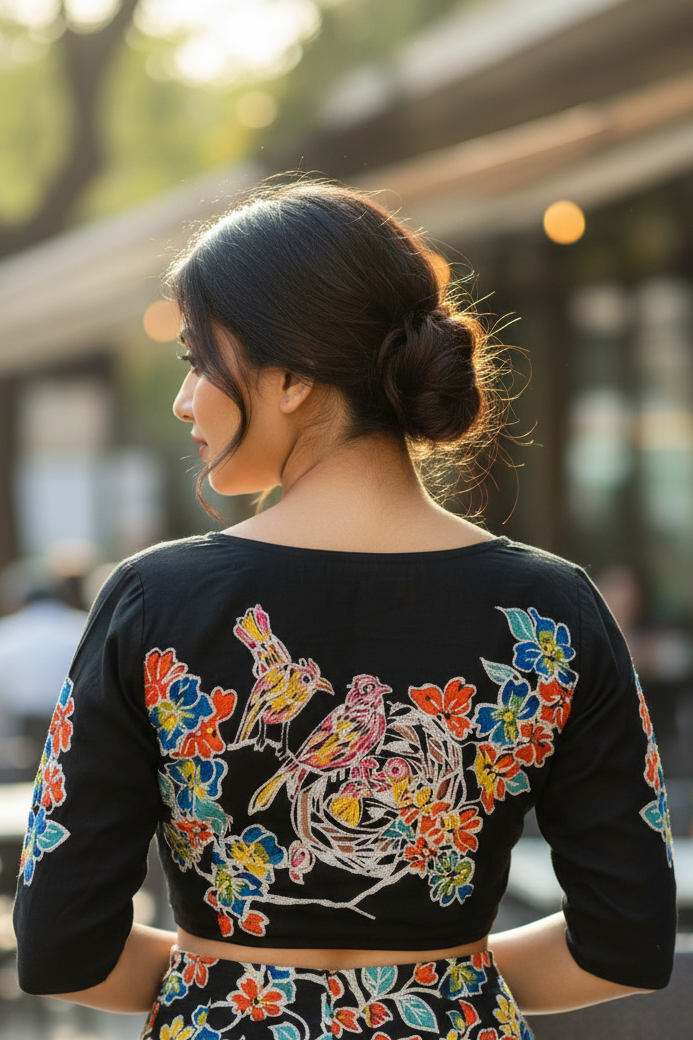 Megh Maya -Modal Silk Batik Blouse