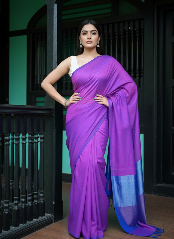Drape Muse - Bengal Khadi Cotton Saree