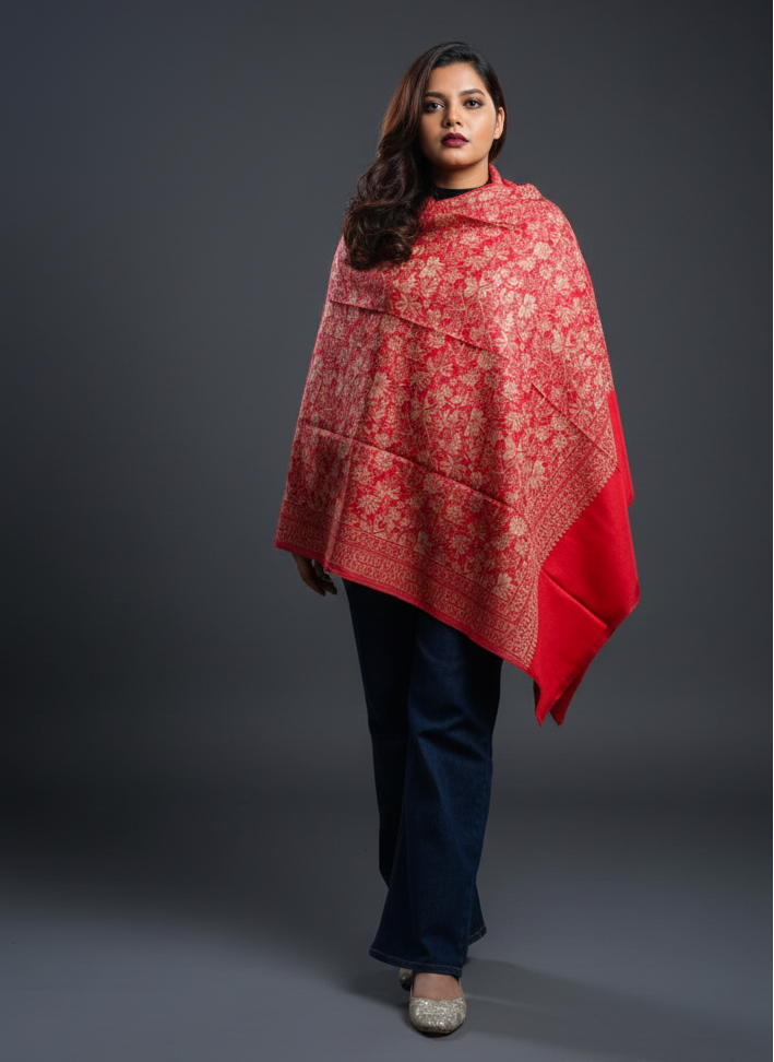 After Autumn Shawl Collection(Red)