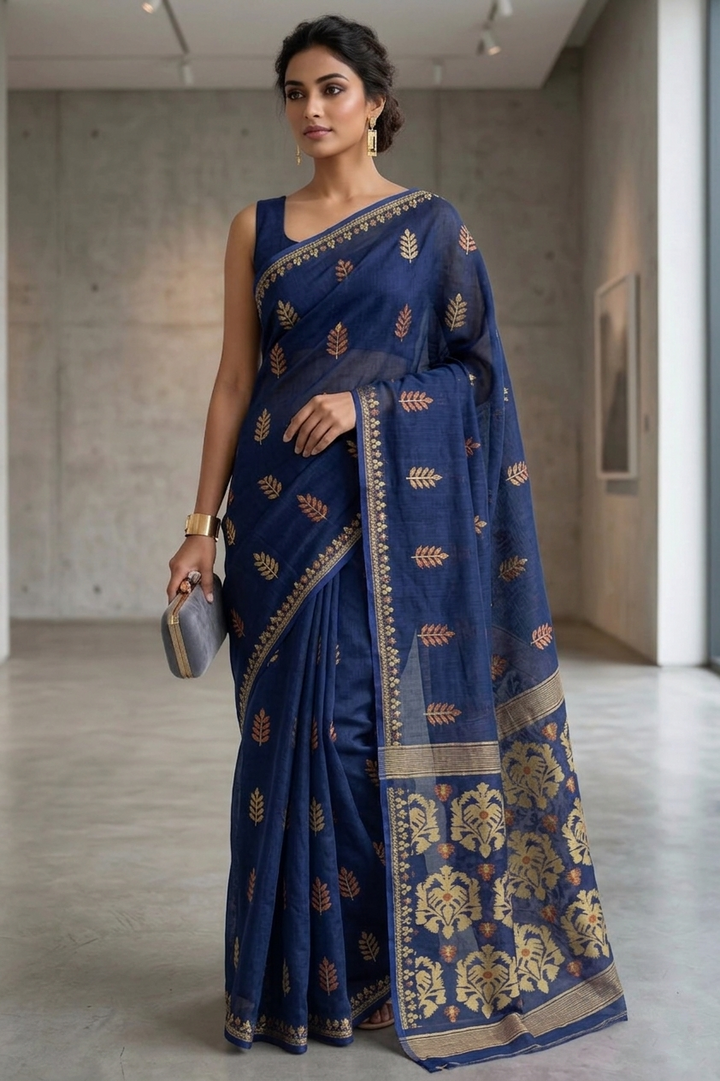 Ful Bagan Dhakai Jamdani Saree