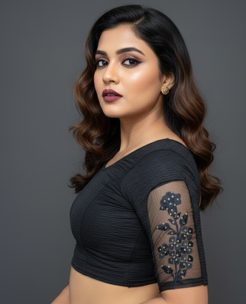 Comfort Ease-Stretchable Knitted Blouse