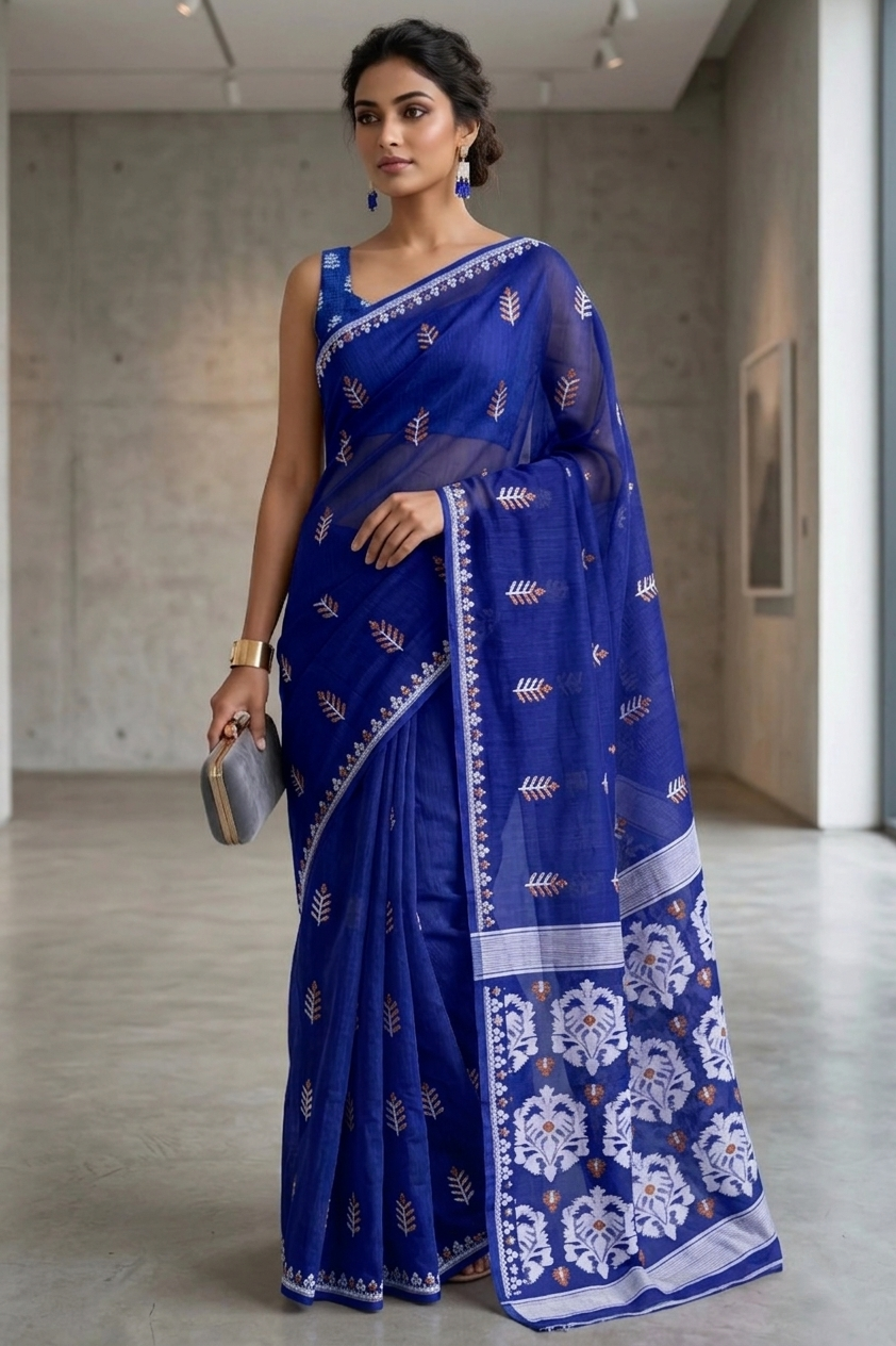Ful Bagan Dhakai Jamdani Saree