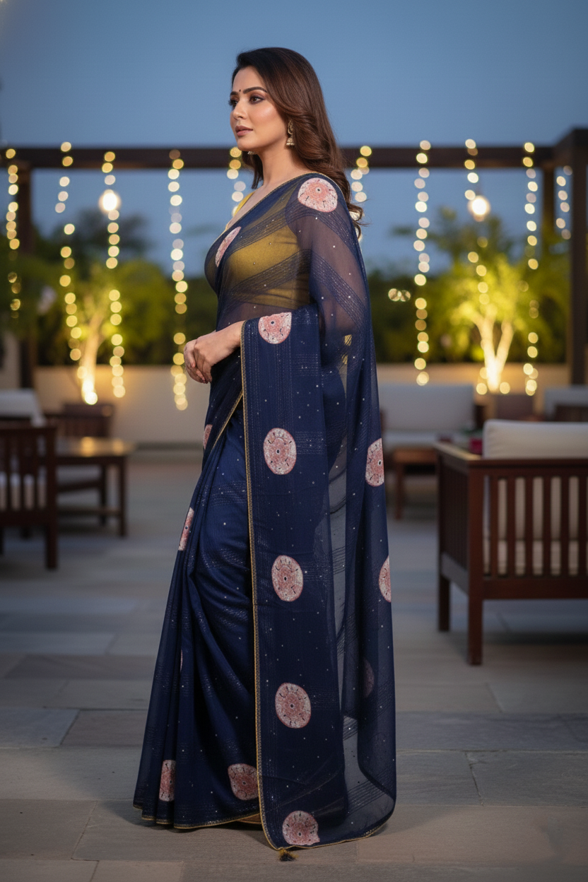 Nishkaal Designer Georgette Saree