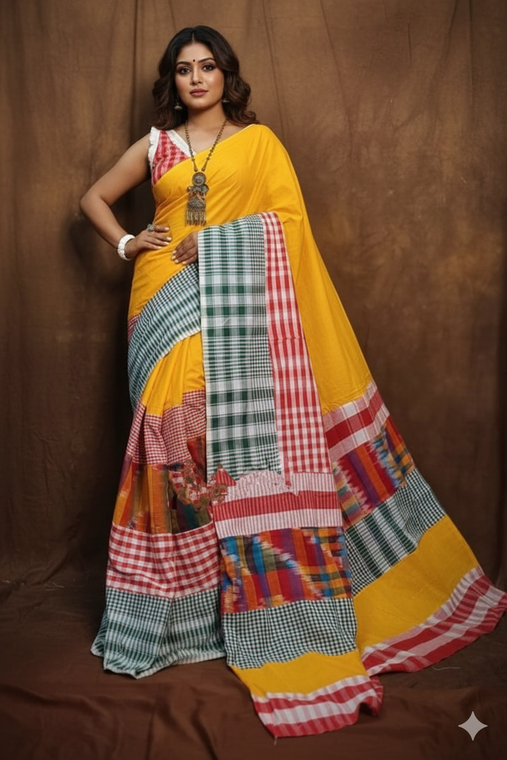 Bengal Storm Khadi Cotton Saree