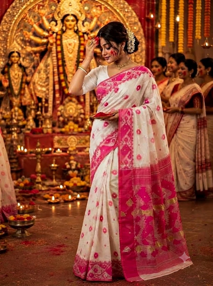 Kumudini | Karat Dhakai Jamdani Saree