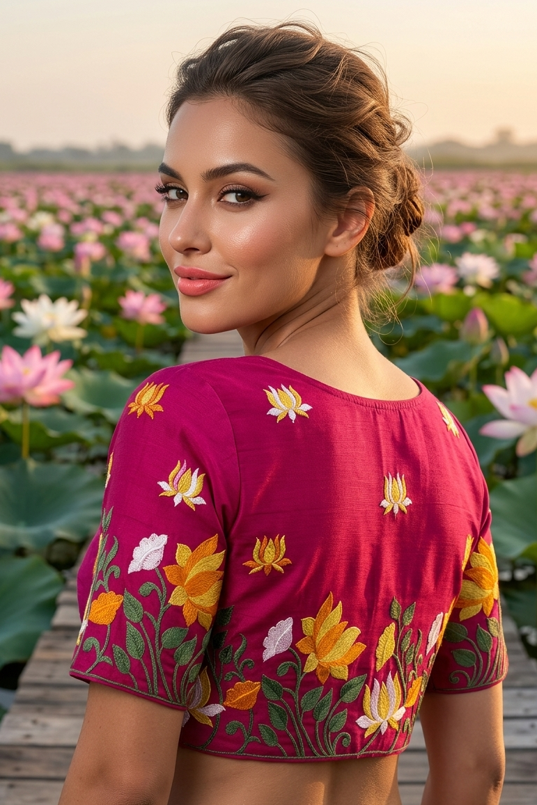 Lost in Lotus  -Designer Blouse