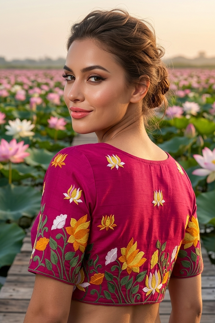 Lost in Lotus  -Designer Blouse