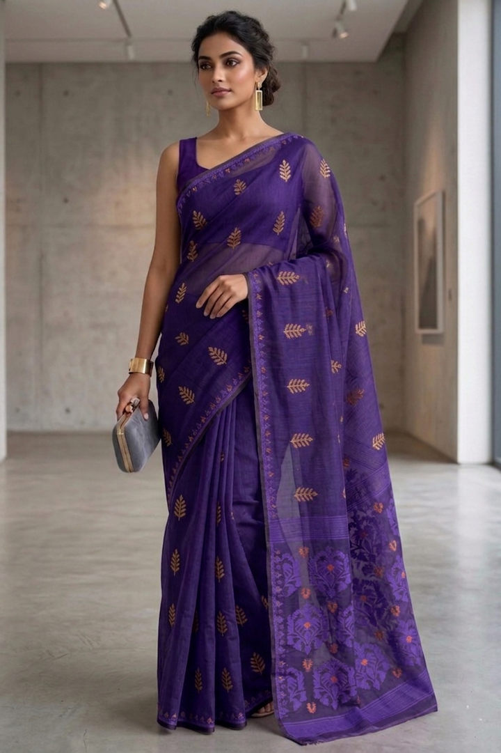 Ful Bagan Dhakai Jamdani Saree