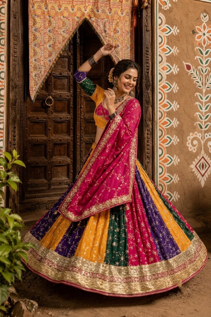 Reva Vintage Silk Lehenga