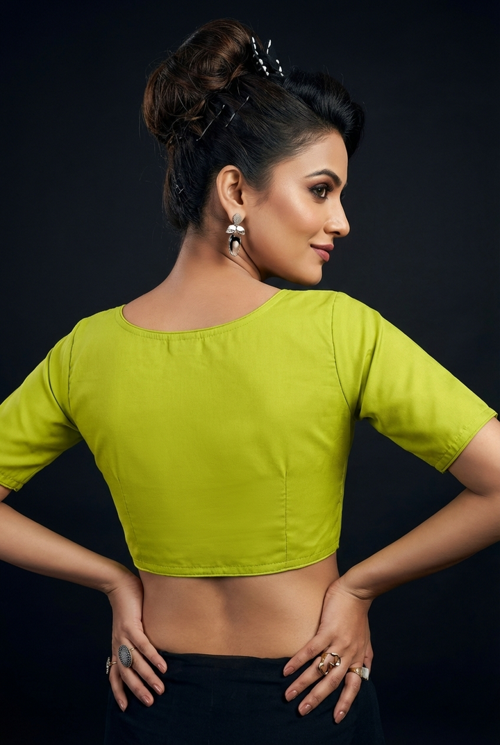 Single And Solid Color Fancy Designer Blouse