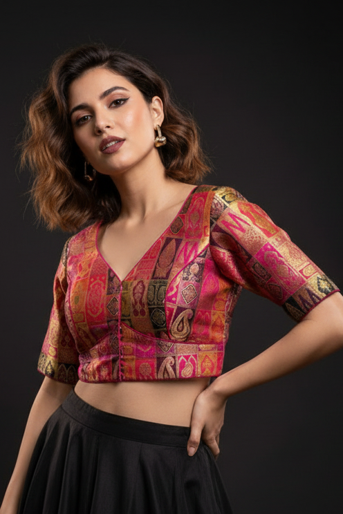 Heart Of Gold-Designer Blouse