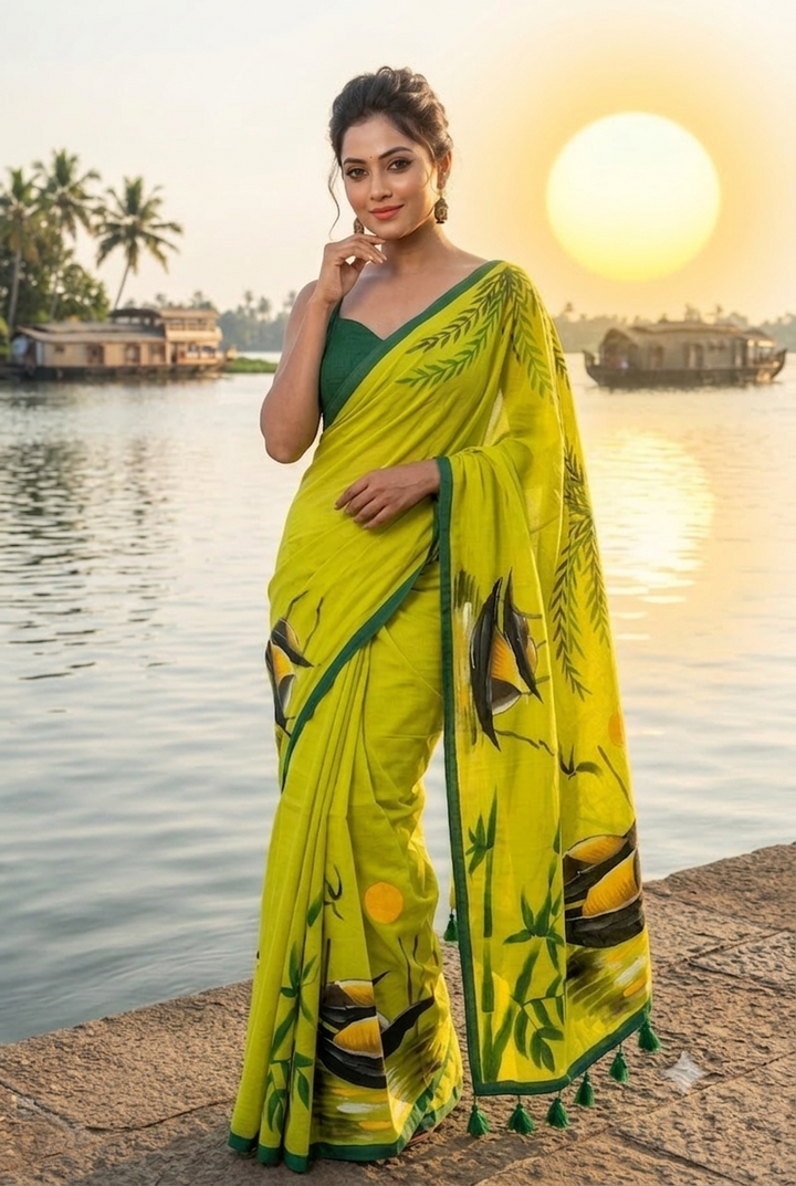 Mayur Tori Printed Cotton Saree