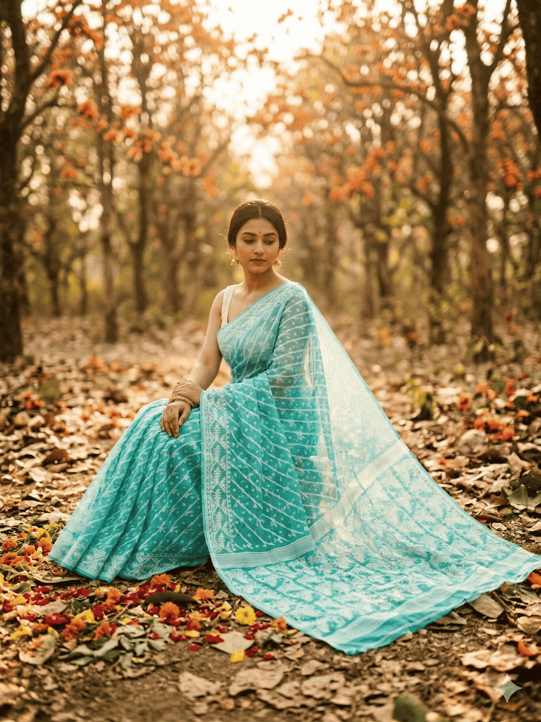 Bangaliyana Jamdani Saree
