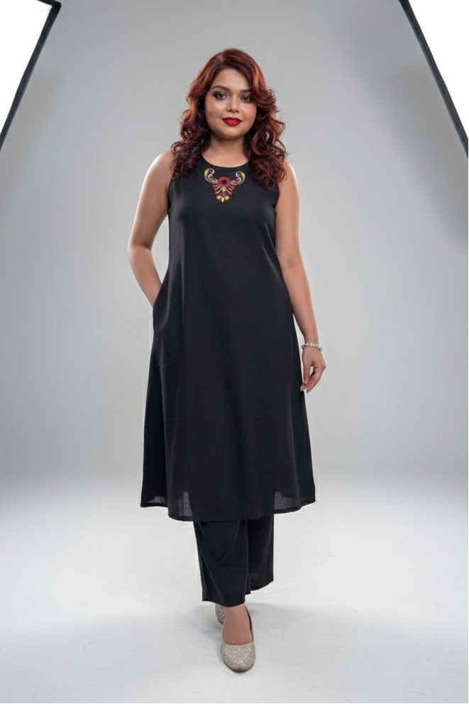 Casual Smart Cotton Kurti Set