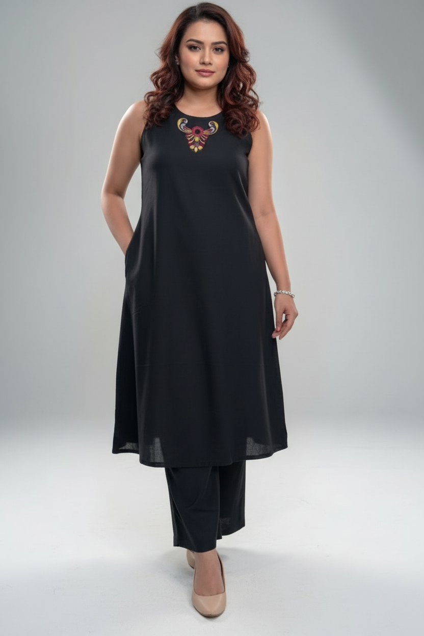 Casual Smart Cotton Kurti Set