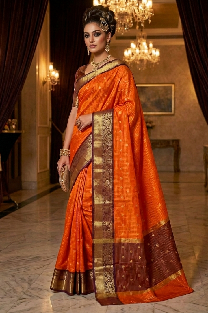 Silkway Glow Designer Katan Silk Saree