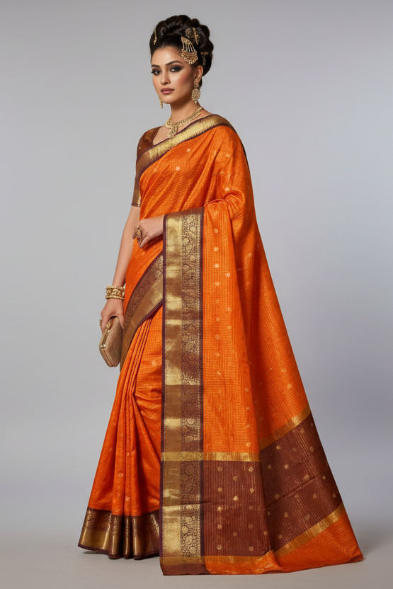 Silkway Glow Designer Katan Silk Saree