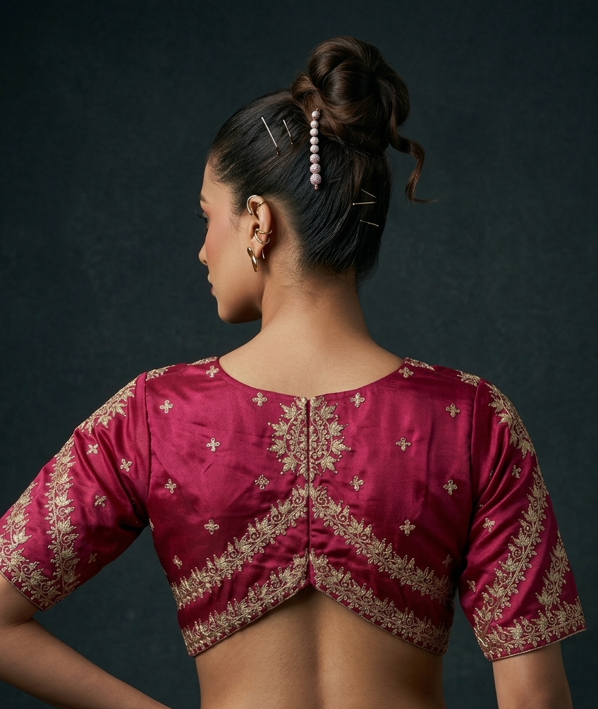 Infinity Loop Designer Fancy Silk Blouse