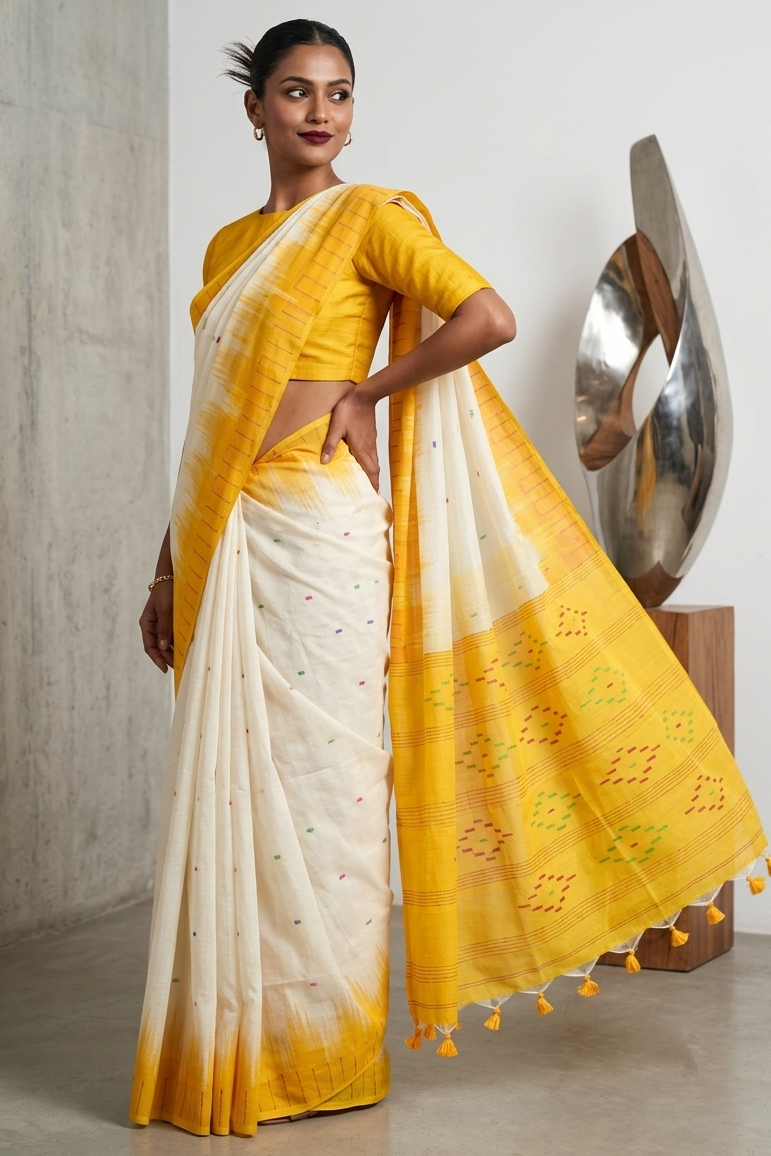 Untamed Passion Handloom Ikkat Saree