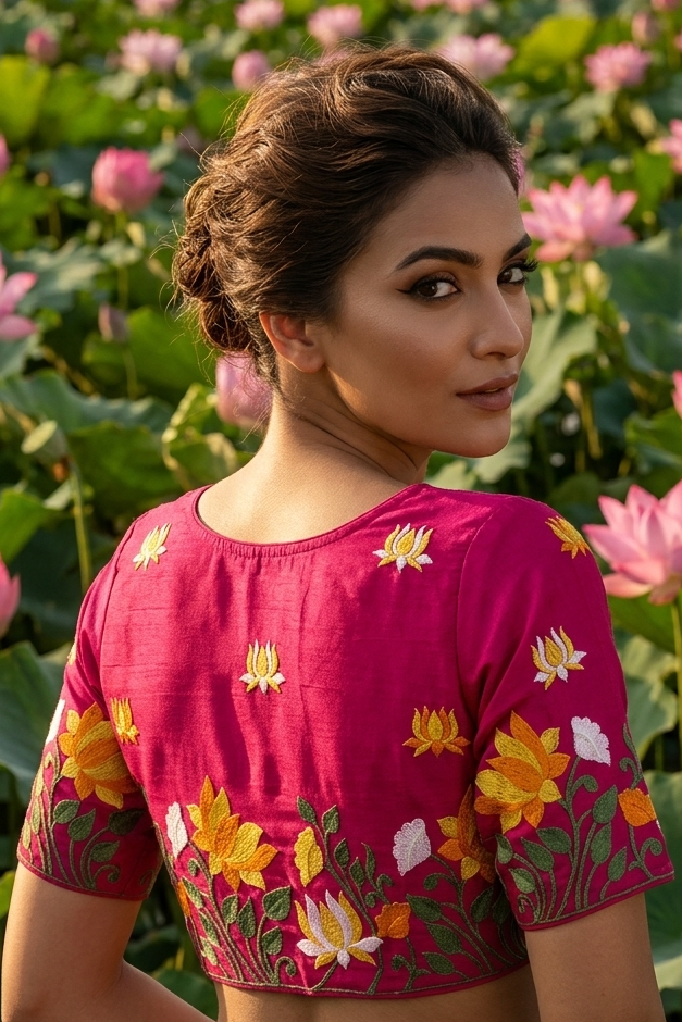 Lost in Lotus  -Designer Blouse