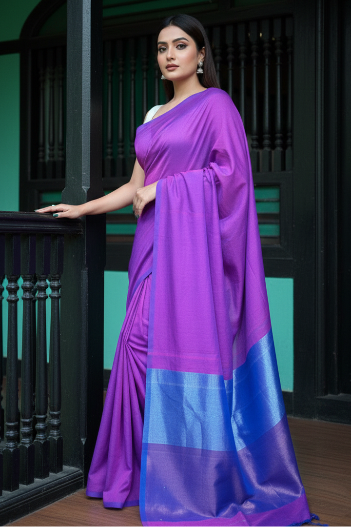 Drape Muse - Bengal Khadi Cotton Saree