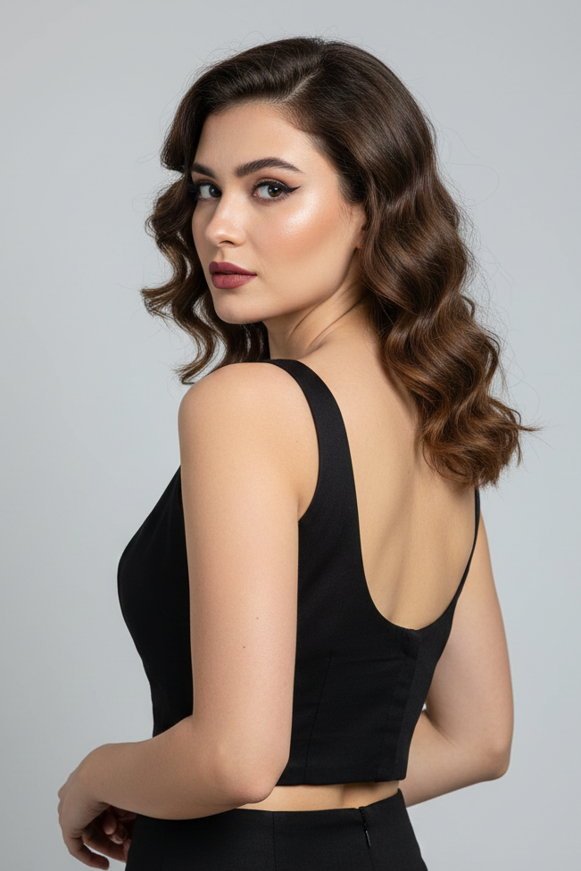 Black Gold Cotton Silk Blouse