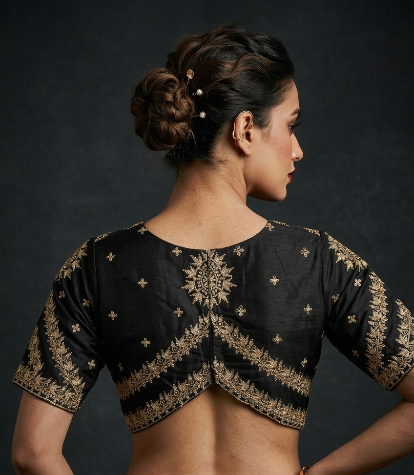 Infinity Loop Designer Fancy Silk Blouse