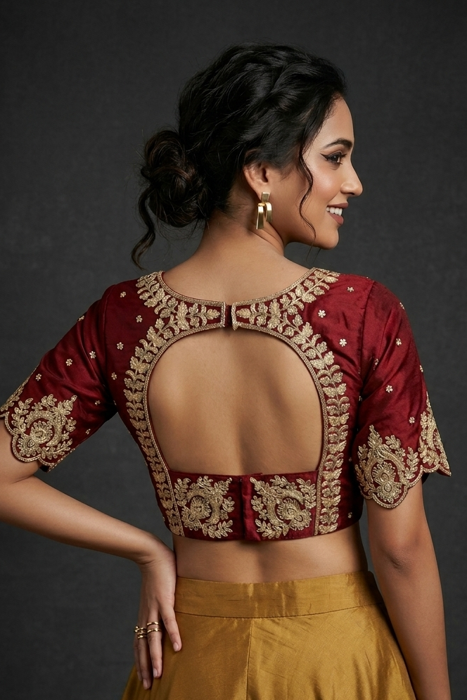 The Empress Glow V-Neck Blouse