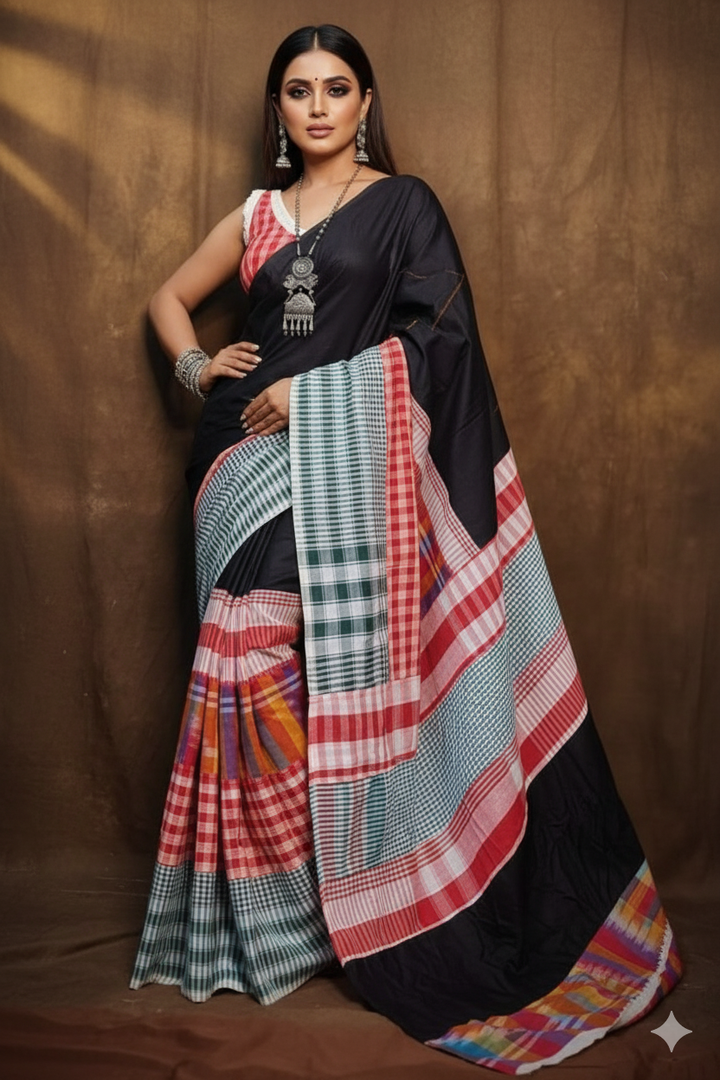Bengal Storm Khadi Cotton Saree
