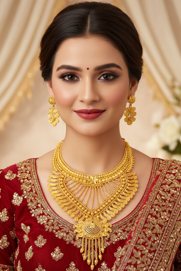 Dreamy Wedding Statement Necklace Set(Jewellery)