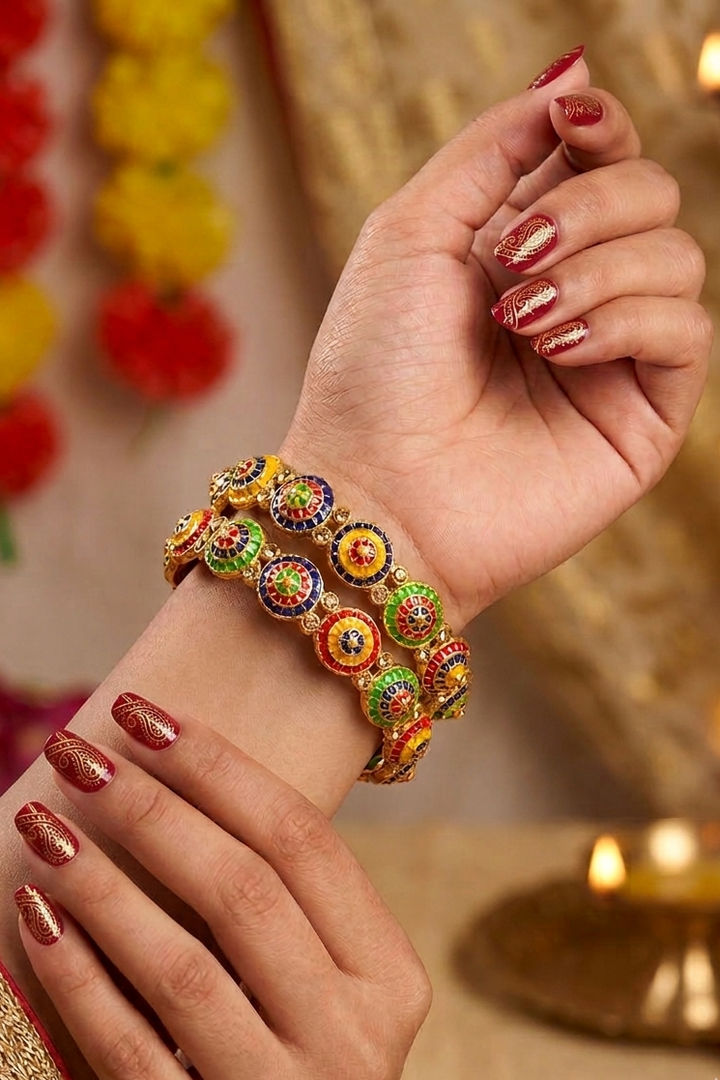 Rajwadi Bangles  (Bangle Set)