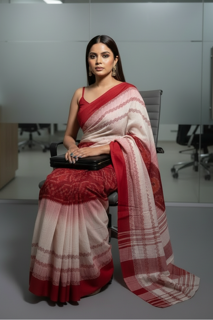 Ikatara - Dhonekhali Cotton Handloom Saree(Saptami)