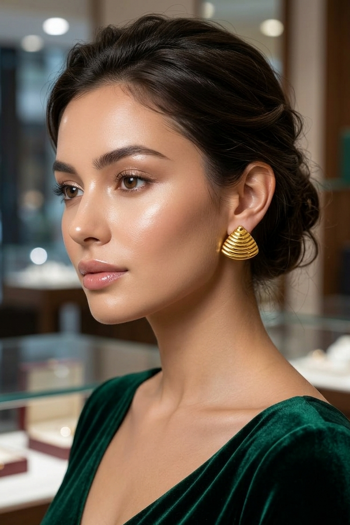 A Unique Cone- Metal Earrings