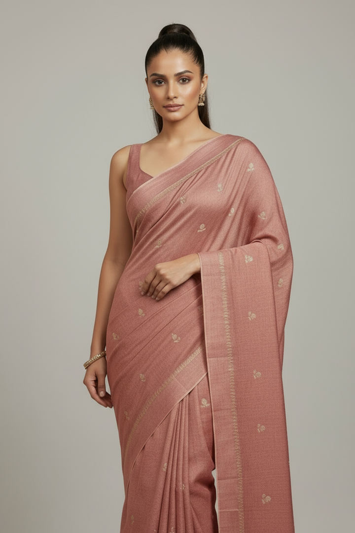 Mauve Mist Khaddi Silk Saree